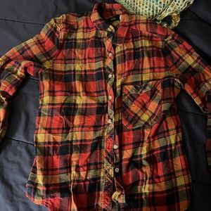 Urban Red Plaid Button Up